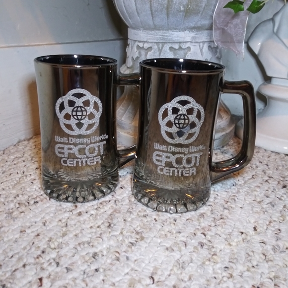 Disney Other - Vintage Walt Disney World's Epcot Center Mercury Glass Mugs
